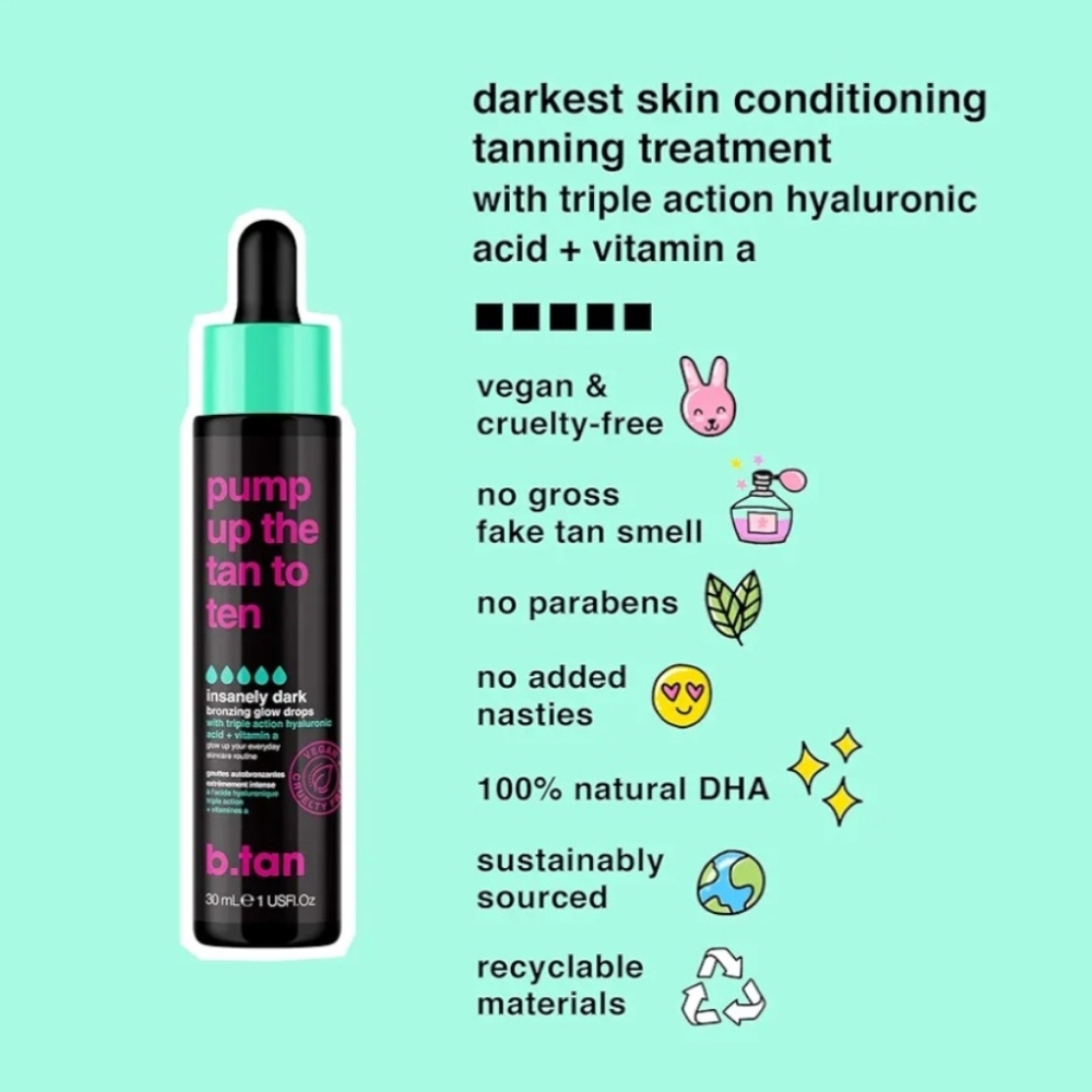 B.tan Pump Up the Tan to Ten Bronzing Glow Drops - Picture 3 of 4